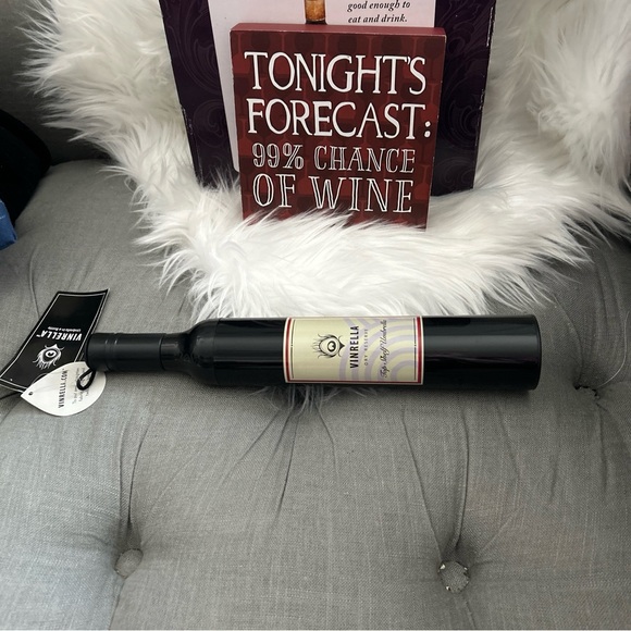 WINE LOVERS NOVELTY SET. CANDLES , sign and wine-umbrella plus bonuses - Picture 7 of 7